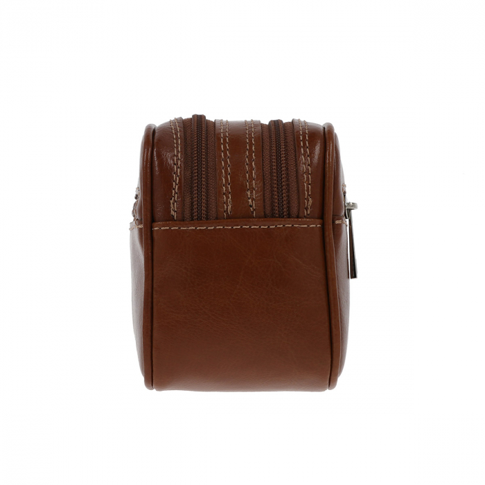Borseta de barbati din piele naturala, model 013 de mana, Maro tabac [3]