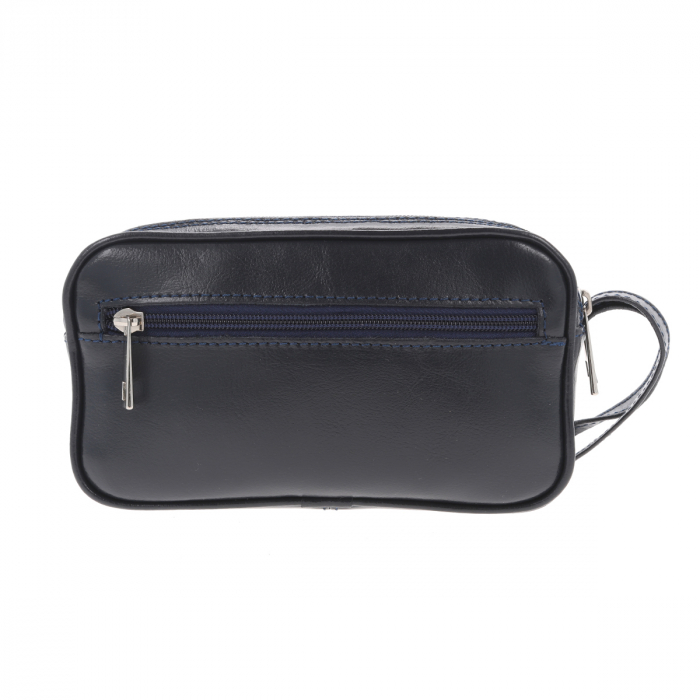 Borseta de barbati din piele naturala, model 013 de mana, Bleumarin [4]