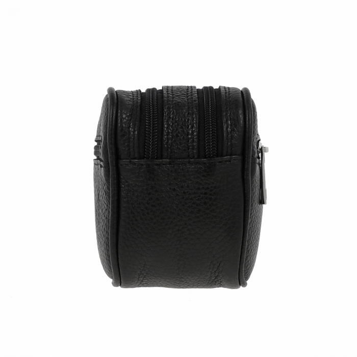 Borseta de barbati din piele naturala moale, model 013 de mana, Negru [2]