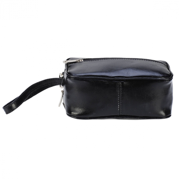 Borseta de barbati din piele naturala, model 013 de mana, Negru fildes [7]