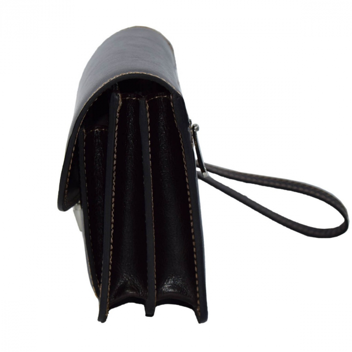 Borseta de barbati din piele naturala, model de mana A01, Maro vintage [4]