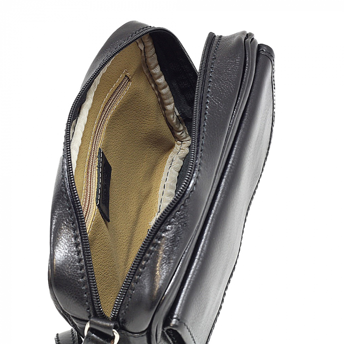 Borseta de mana din piele naturala vachetta, model S4414, Negru [3]