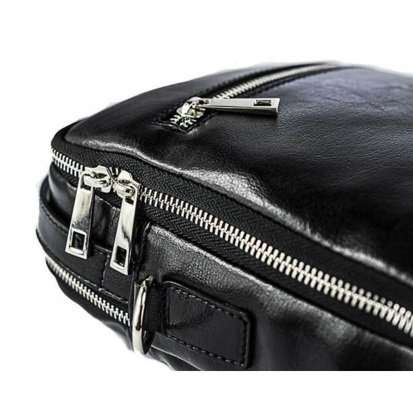 Borseta de barbati din piele naturala, model 057, Negru [7]