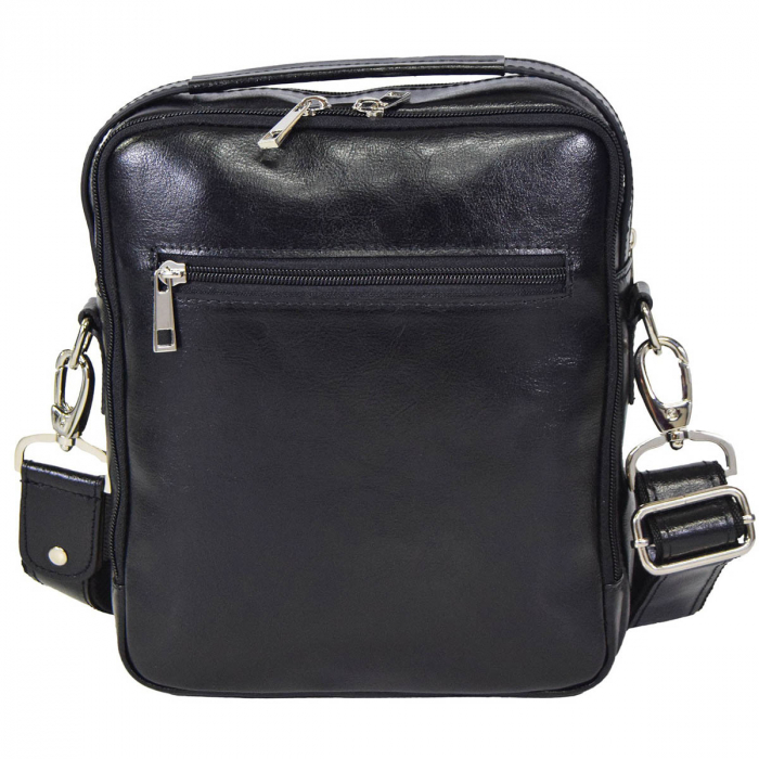 Borseta de barbati din piele naturala, model 057, Negru [2]