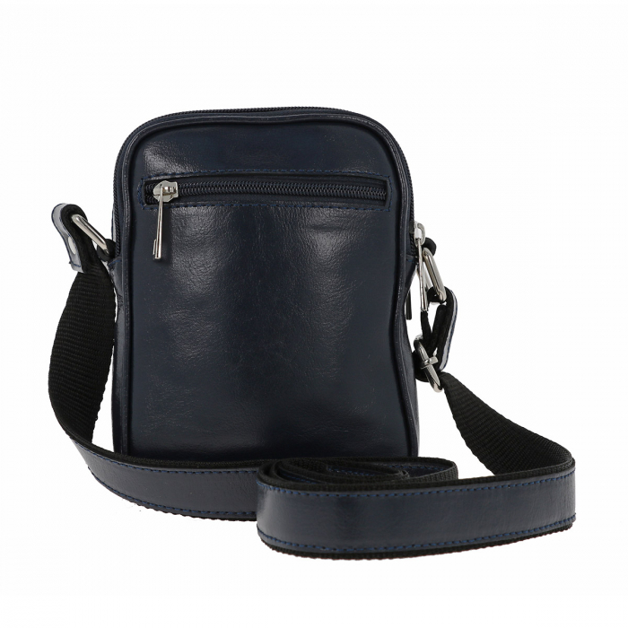 Borseta de barbati din piele naturala, model 06, Bleumarin [3]