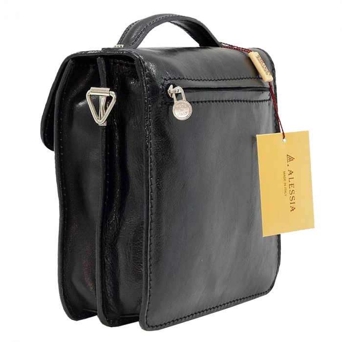 Borseta din piele vachetta, model S4407, Negru [2]