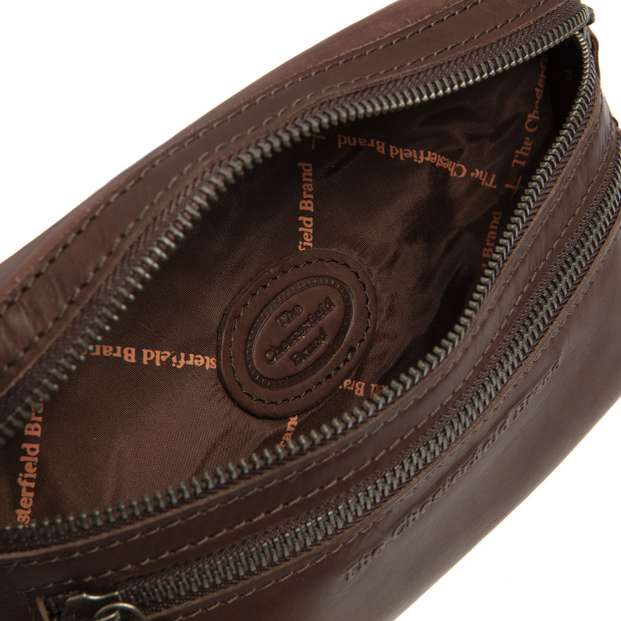 Borseta (marsupiu) de brau din piele naturala, The Chesterfield Brand, Toronto, Maro inchis [2]