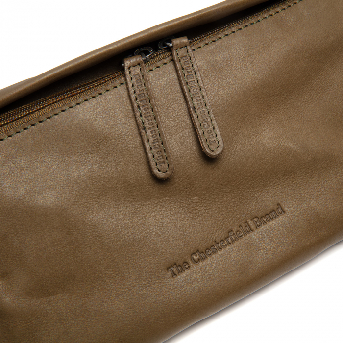 Borseta (marsupiu) de brau si umar  The Chesterfield Brand, din piele, model Kruger, Verde olive [2]
