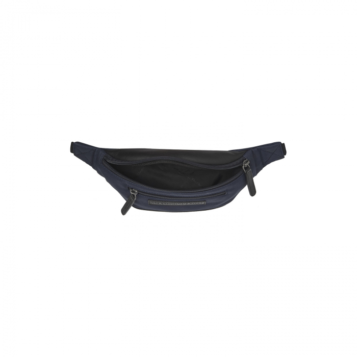 Borseta (marsupiu) de brau si umar The Chesterfield Brand, din piele si nylon, model Velta, Gri deschis [7]