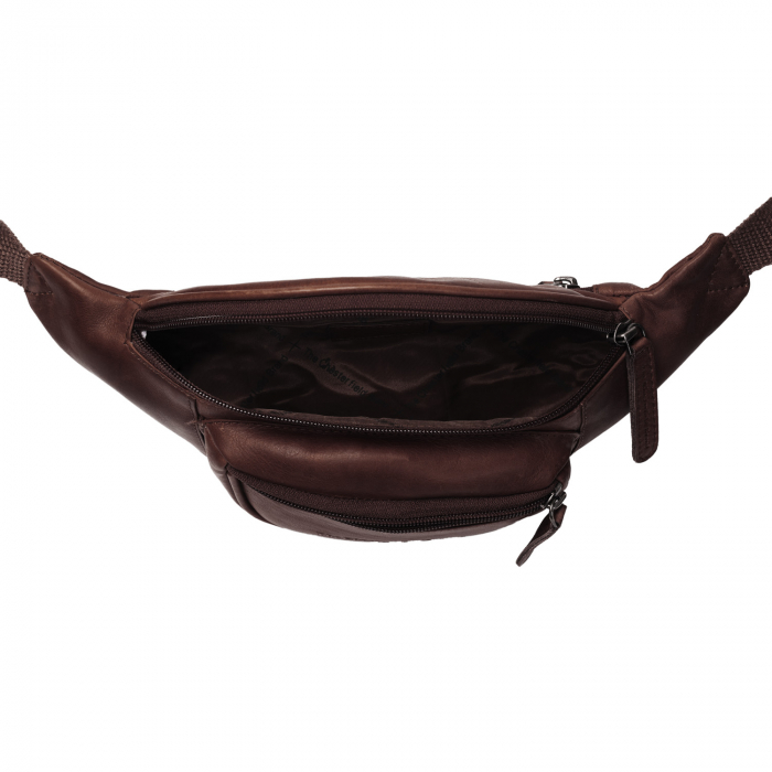 Borseta (marsupiu) de brau The Chesterfield Brand, din piele, model Jack, Maro inchis [4]