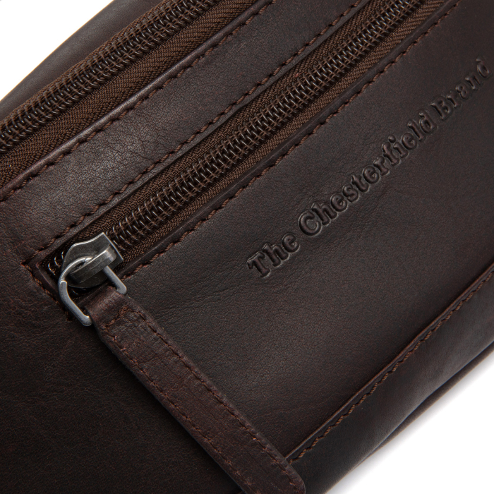 Borseta (marsupiu) de brau, The Chesterfield Brand, din piele naturala, Brana, Maro inchis [2]