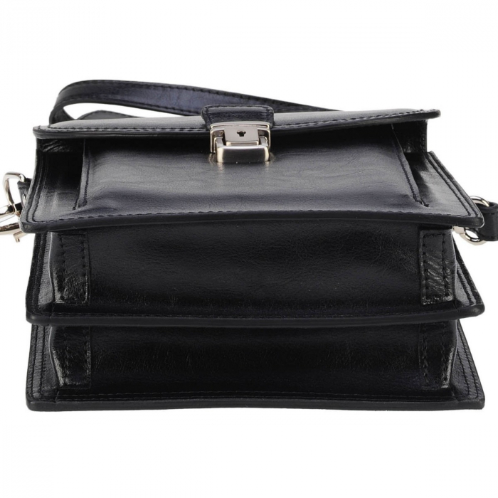 Borseta de barbati din piele naturala, model 020 office, Negru [6]