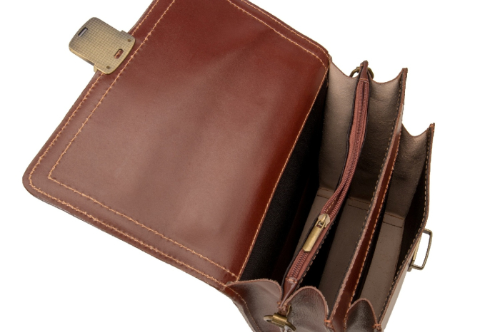 Borseta office, unisex, din piele naturala, model S016, Maro [3]