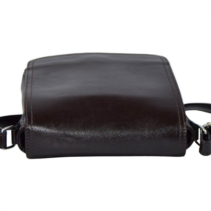 Borseta de barbati din piele naturala, model 05, Maro inchis [6]