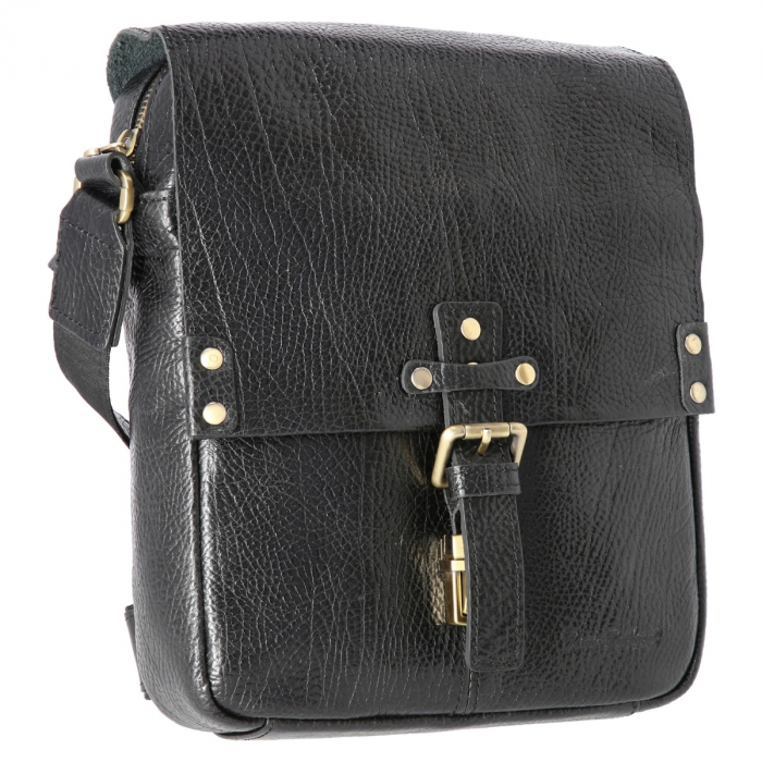 Borseta tip geanta din piele naturala, Tony Bellucci, model T5130, Negru [1]