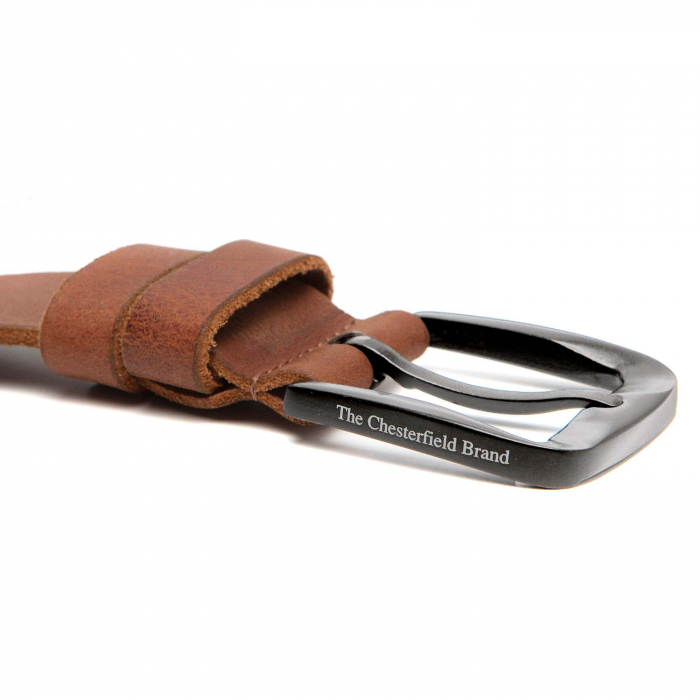 Curea din piele naturala, The Chesterfield Brand, Copper, Maro coniac [4]