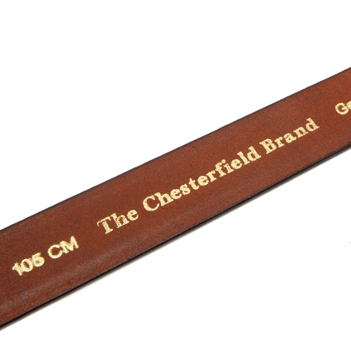 Curea pentru blugi din piele naturala, The Chesterfield Brand, Manovo, Maro coniac [3]