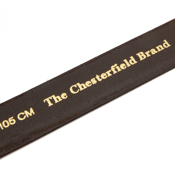 Curea pentru blugi din piele naturala, The Chesterfield Brand, Manovo, Maro inchis [3]
