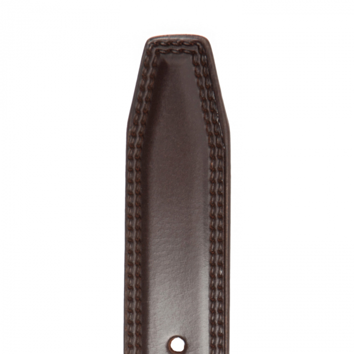Curea pentru blugi din piele naturala, The Chesterfield Brand, Manovo, Maro inchis [5]