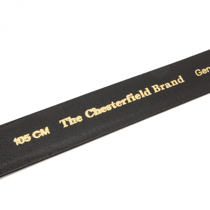 Curea pentru blugi din piele naturala, The Chesterfield Brand, Manovo, Negru [3]
