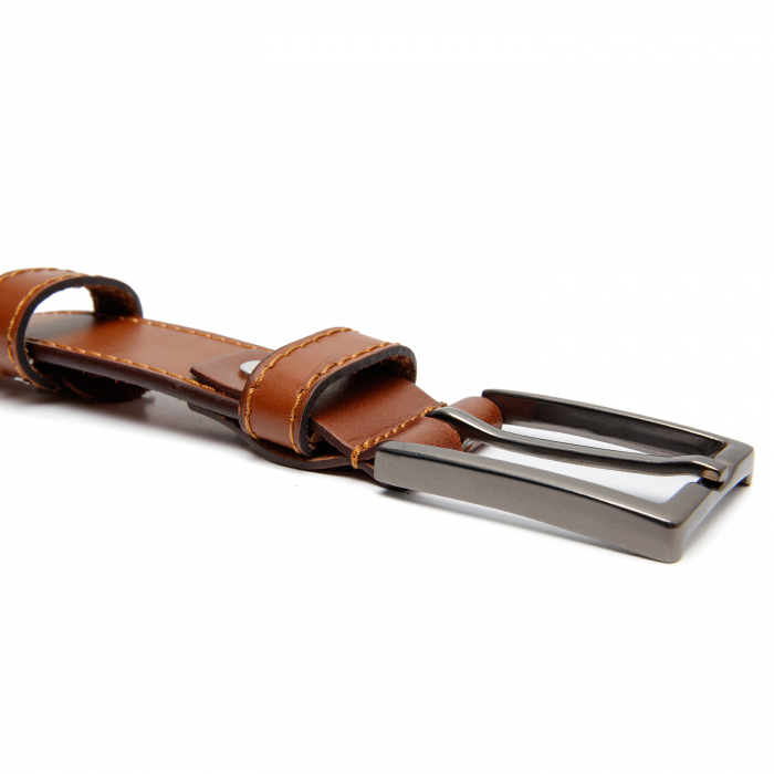 Curea pentru blugi din piele naturala, The Chesterfield Brand, Tanaro, Maro coniac [2]