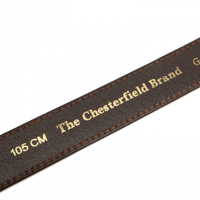 Curea pentru blugi din piele naturala, The Chesterfield Brand, Tanaro, Maro inchis [3]