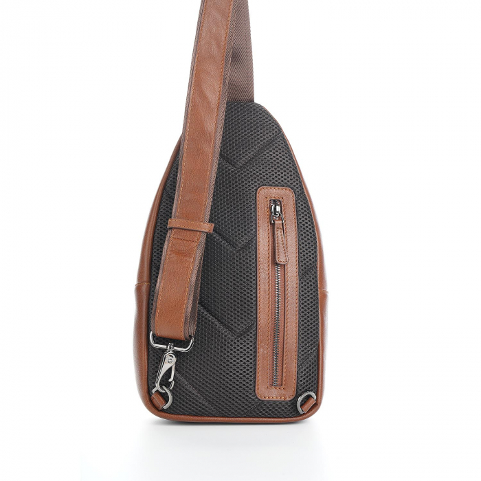 Geanta barbati crossbody din piele naturala, Tony Bellucci, seria T5220, Maro Coniac [3]