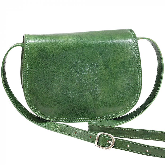 Geanta casual de umar din piele vachetta, model S5512, Verde [2]