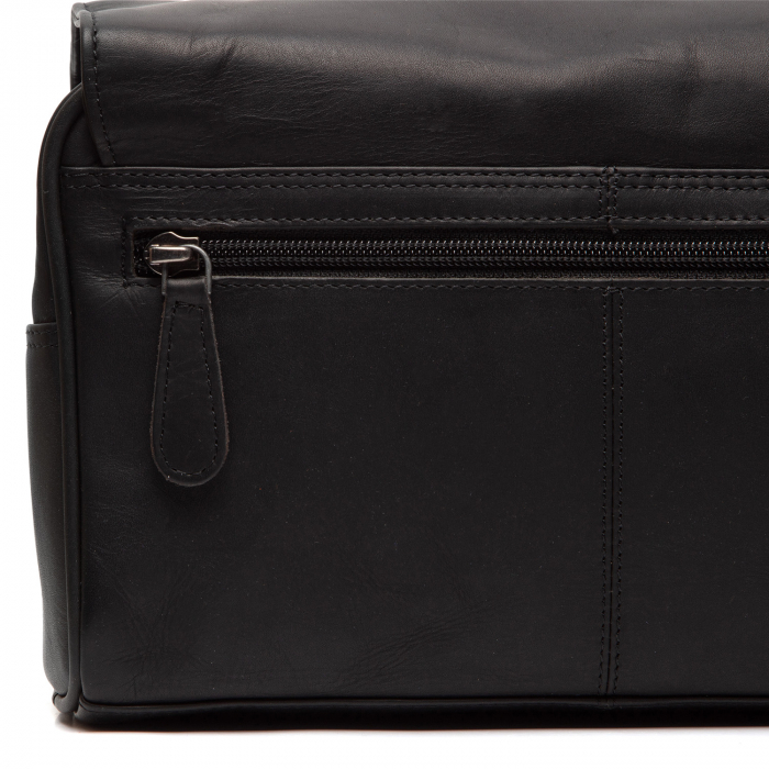 Geanta cosmetice pentru barbati, The Chesterfield Brand, cu maner si agatatoare metalica, Rosario, Negru [5]