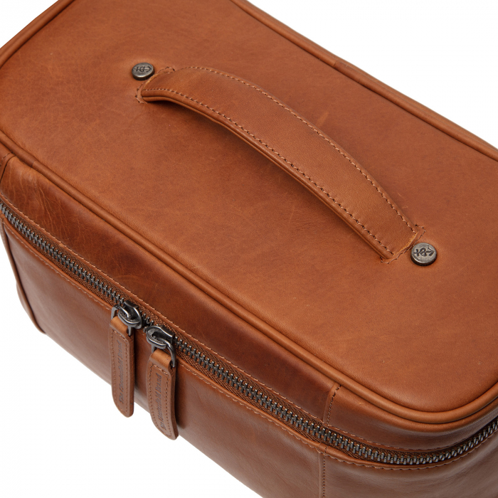 Geanta cosmetice, The Chesterfield Brand, piele naturala, Limone, Maro coniac [3]