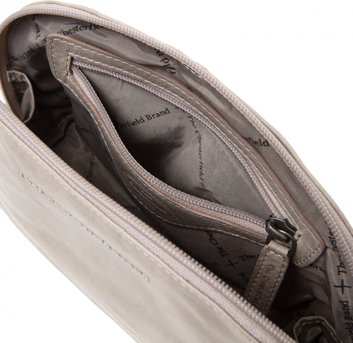 Geanta cosmetice, The Chesterfield Brand, piele naturala, Torino, Gri deschis [2]