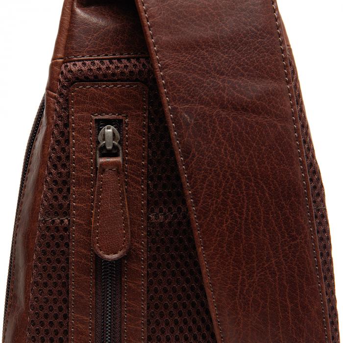 Geanta crossbody din piele naturala, The Chesterfield Brand, Bari, Maro coniac [14]
