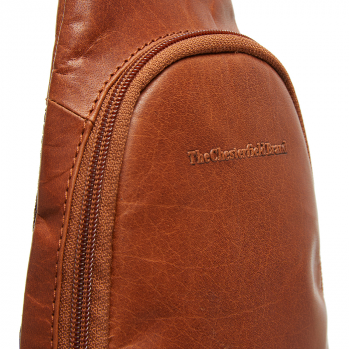 Geanta crossbody din piele naturala, The Chesterfield Brand, Bari, Maro coniac [8]