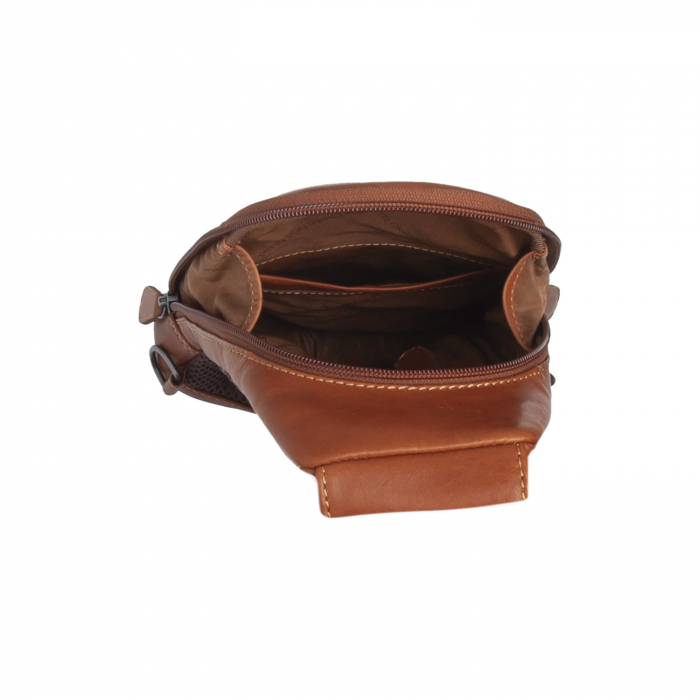 Geanta crossbody, din piele naturala, The Chesterfield Brand, Bowey, Maro coniac [4]