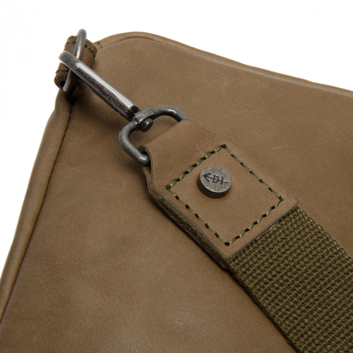 Geanta crossbody din piele naturala, The Chesterfield Brand, Cambridge, Verde olive [4]