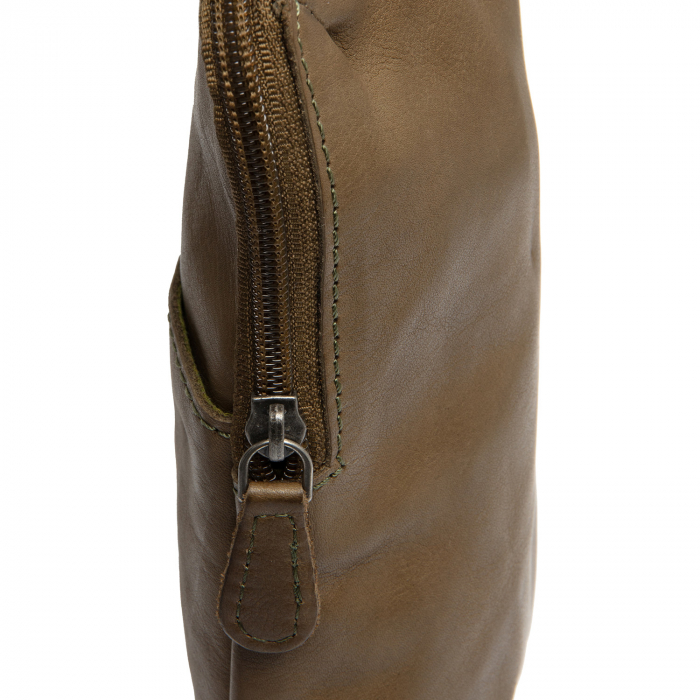 Geanta crossbody din piele naturala, The Chesterfield Brand, Cambridge, Verde olive [3]