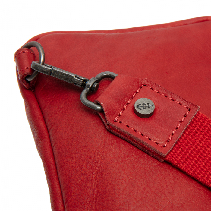 Geanta crossbody din piele naturala, The Chesterfield Brand, Cambridge, Rosu [3]