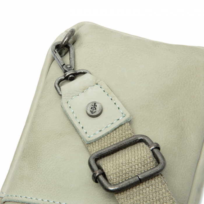 Geanta crossbody din piele naturala, The Chesterfield Brand, Cambridge, Verde marin [5]