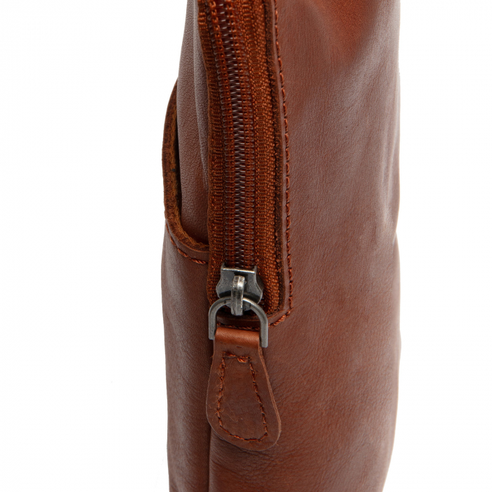 Geanta crossbody din piele naturala, The Chesterfield Brand, Cambridge, Maro coniac [8]