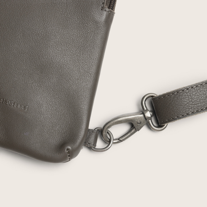 Geanta crossbody din piele naturala, The Chesterfield Brand, Isley, Gri inchis [8]