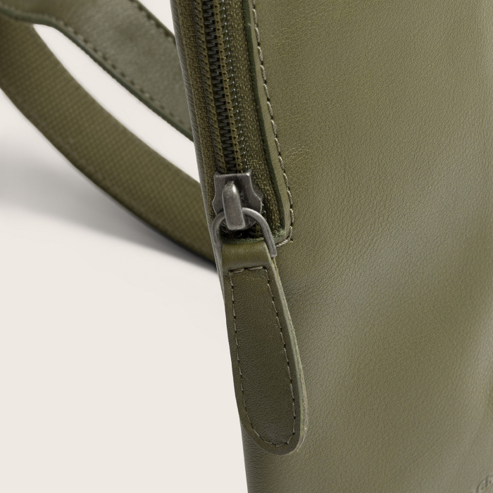 Geanta crossbody din piele naturala, The Chesterfield Brand, Isley, Verde olive [6]