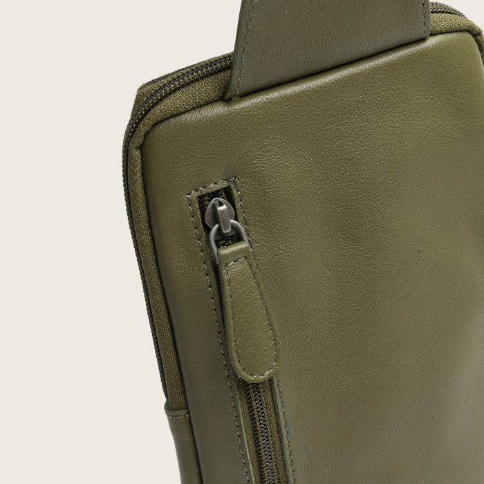 Geanta crossbody din piele naturala, The Chesterfield Brand, Isley, Verde olive [7]