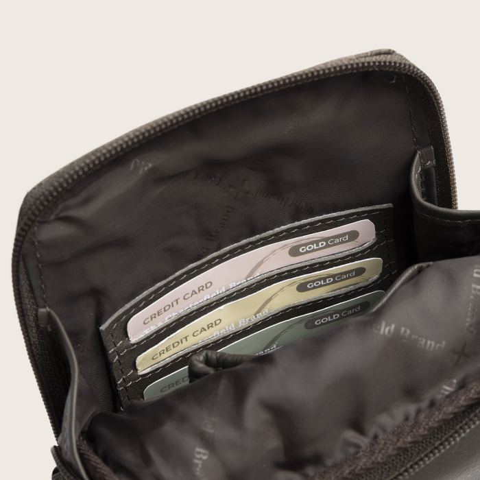Geanta crossbody din piele naturala, The Chesterfield Brand, Isley, Gri inchis [3]