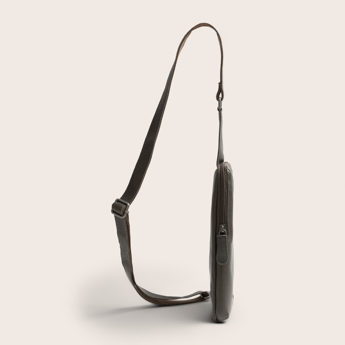 Geanta crossbody din piele naturala, The Chesterfield Brand, Isley, Gri inchis [5]