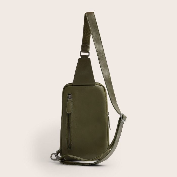 Geanta crossbody din piele naturala, The Chesterfield Brand, Isley, Verde olive [10]