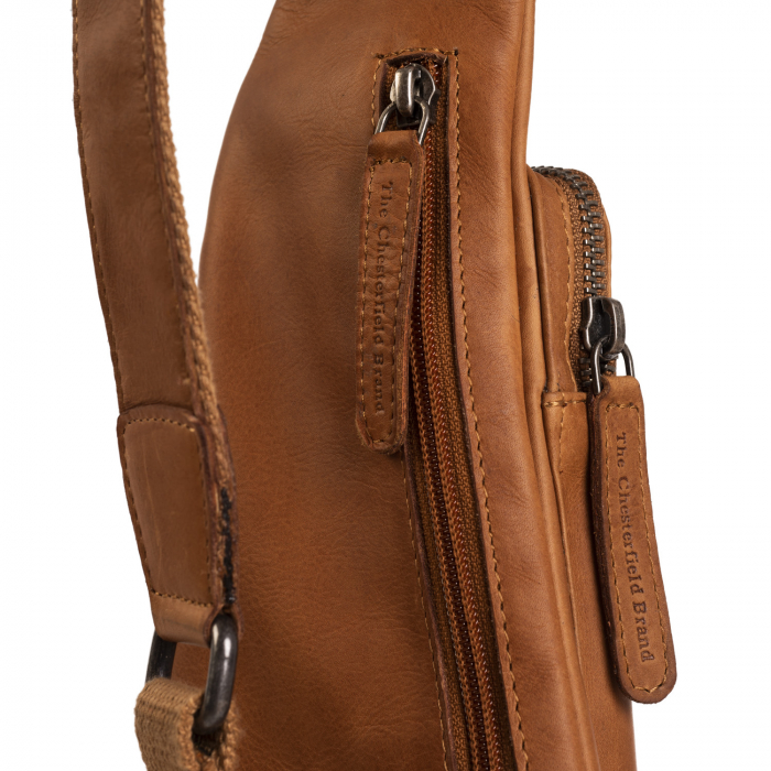 Geanta crossbody din piele naturala, The Chesterfield Brand, Logan Maro coniac [4]