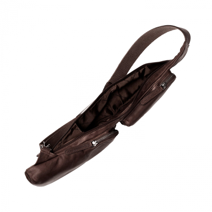 Geanta crossbody din piele naturala, The Chesterfield Brand, Logan Maro inchis [5]