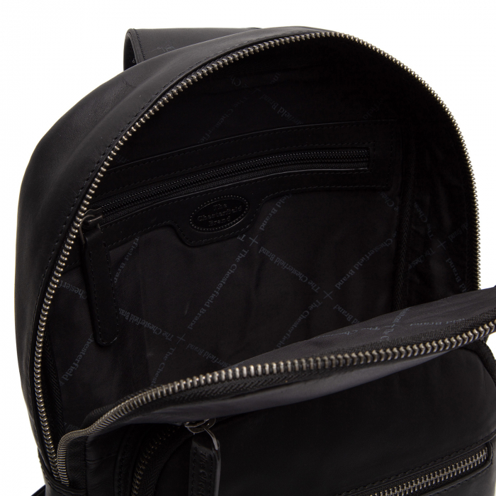 Geanta crossbody din piele naturala, The Chesterfield Brand, Peru Negru [2]