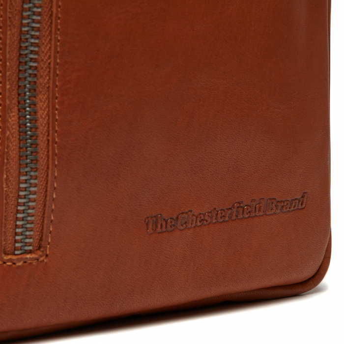 Geanta crossbody din piele naturala, The Chesterfield Brand, Rotterdam,  Maro coniac [4]