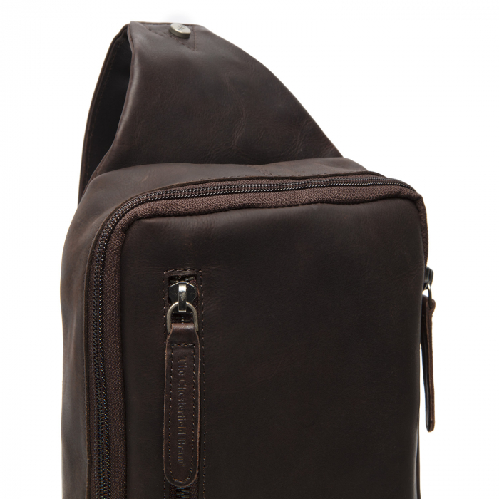 Geanta crossbody din piele naturala, The Chesterfield Brand, Rotterdam,  Maro inchis [4]